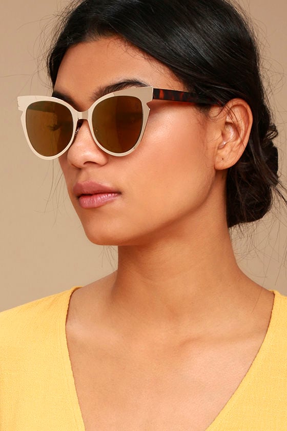 Buns Gold Mirrored Cat-Eye Sunglasses