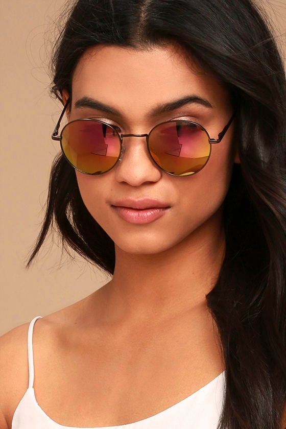 Oh Yeah Pink Mirrored Sunglasses