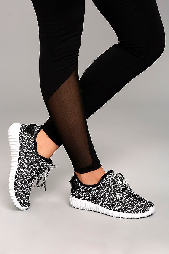 black and white sneakers