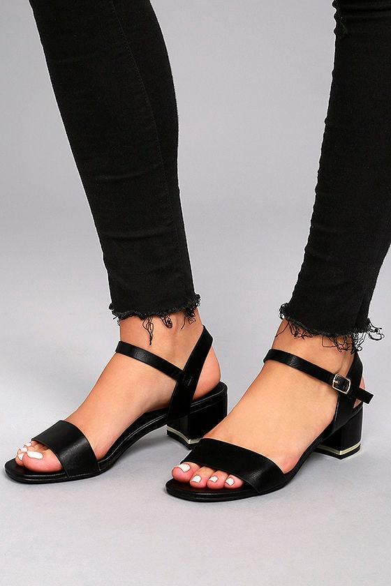 Elegant Black High Heel Sandals Black Heels Black Sandals 29 00