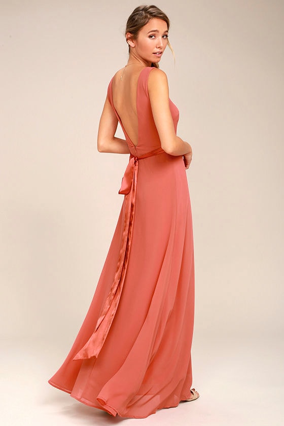 heavenly hues rusty rose maxi dress