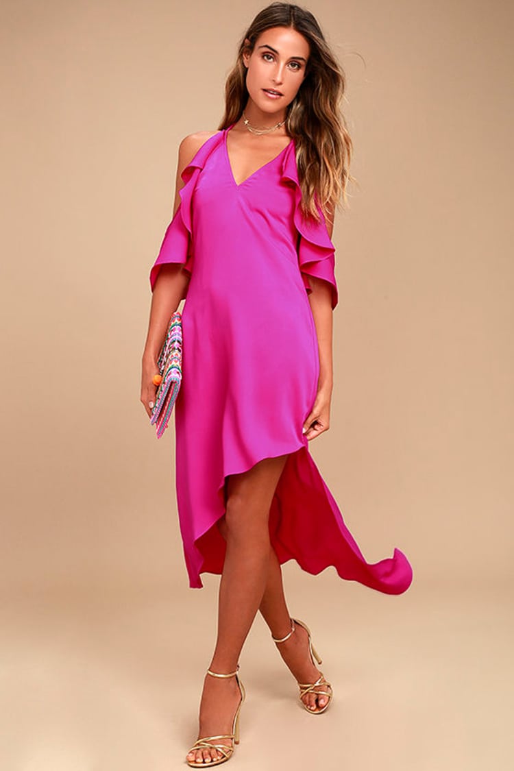 adelyn rae asymmetrical dress SAME Tiered Chiffon Gown | Periwinkle