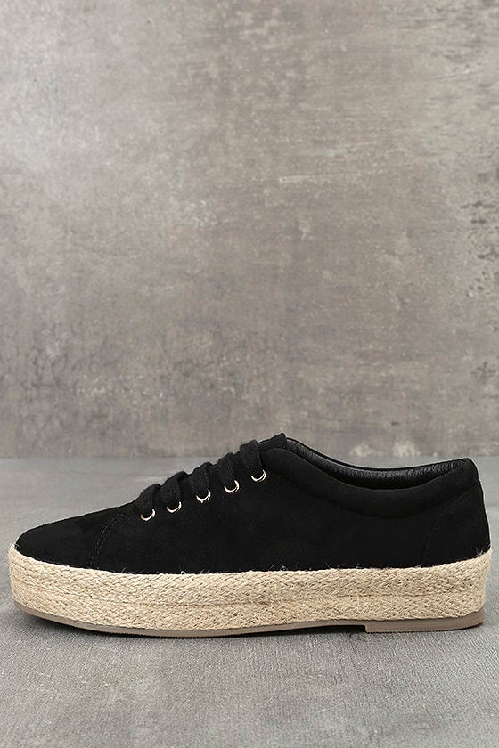black espadrille sneakers