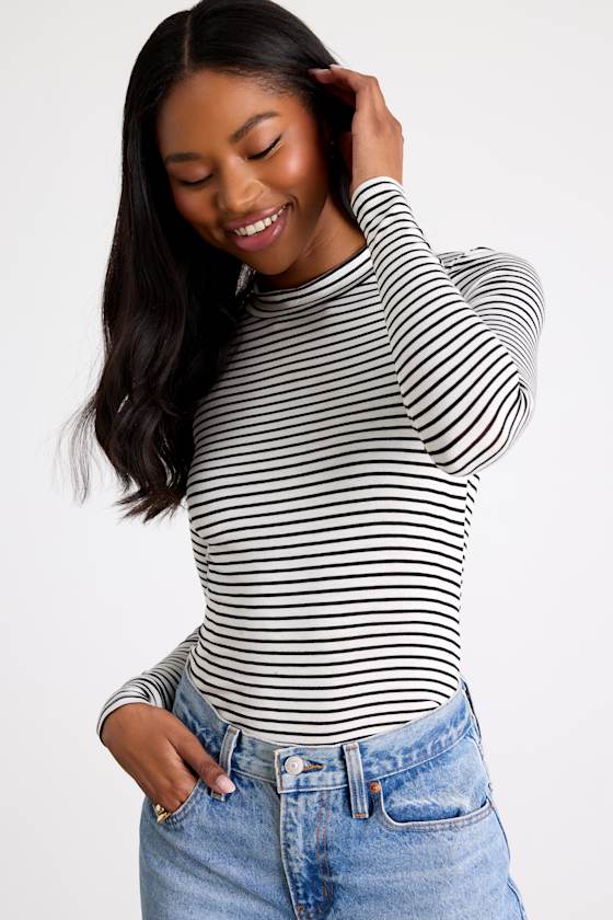 Anything is Posh-ible White Striped Top 2