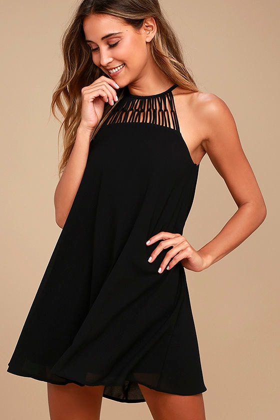 Tell Me Black Swing Dress 1