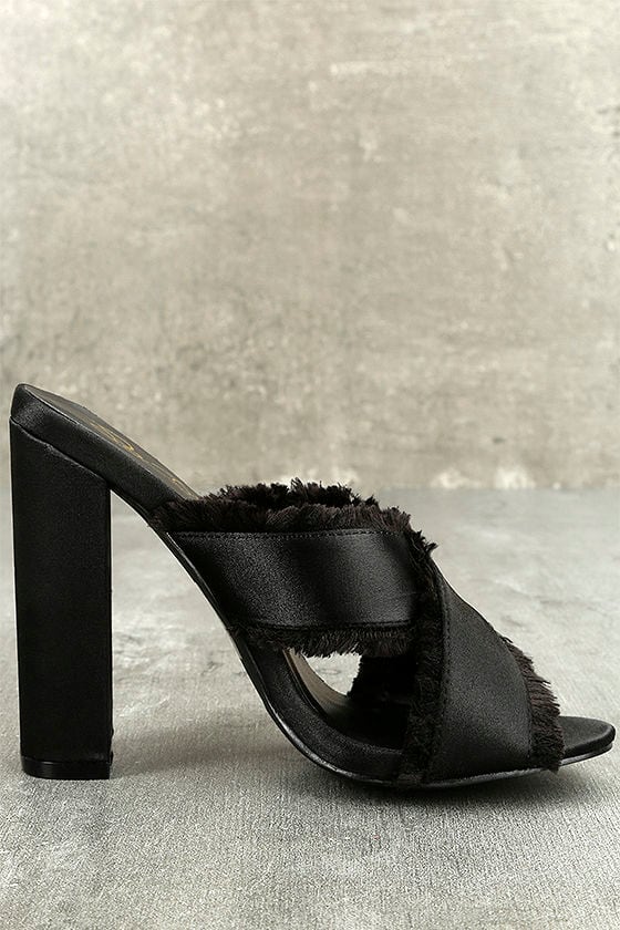 satin high heel sandals