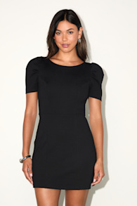 Kasai Black Short Sleeve Mini Dress 2