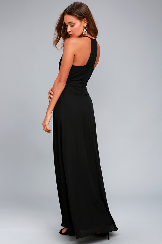 Lovely Black Dress - Maxi Dress - Gown - Formal Dress - $84.00