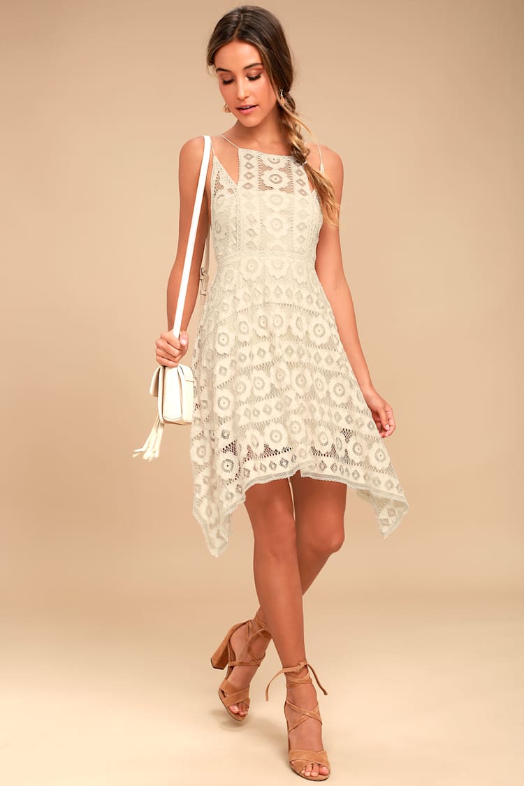 knee length dresses for ladies Free People Deja Vu Mini Dress