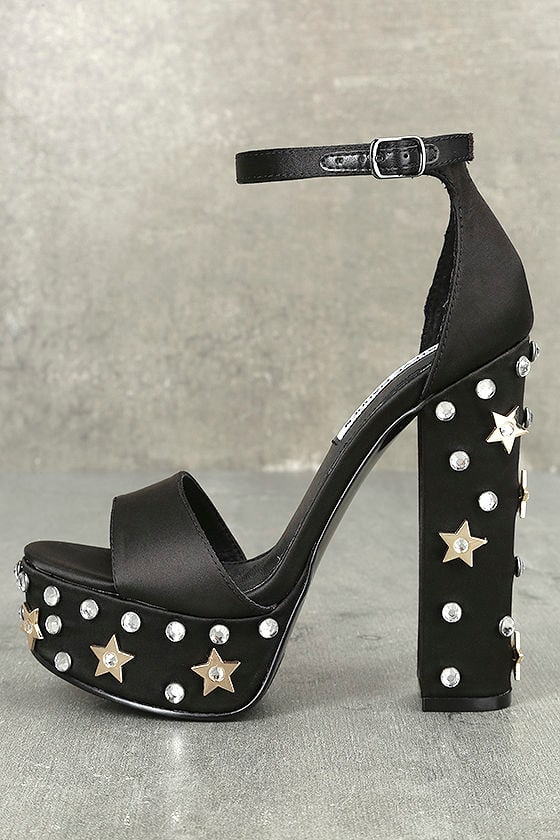 black sparkly heels steve madden