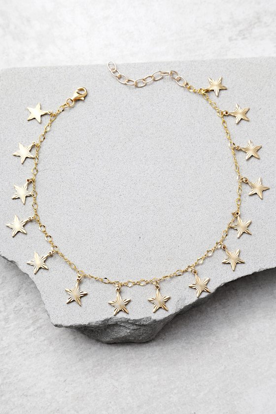 Frasier Sterling A Star is Born Gold Star Choker Necklace 1