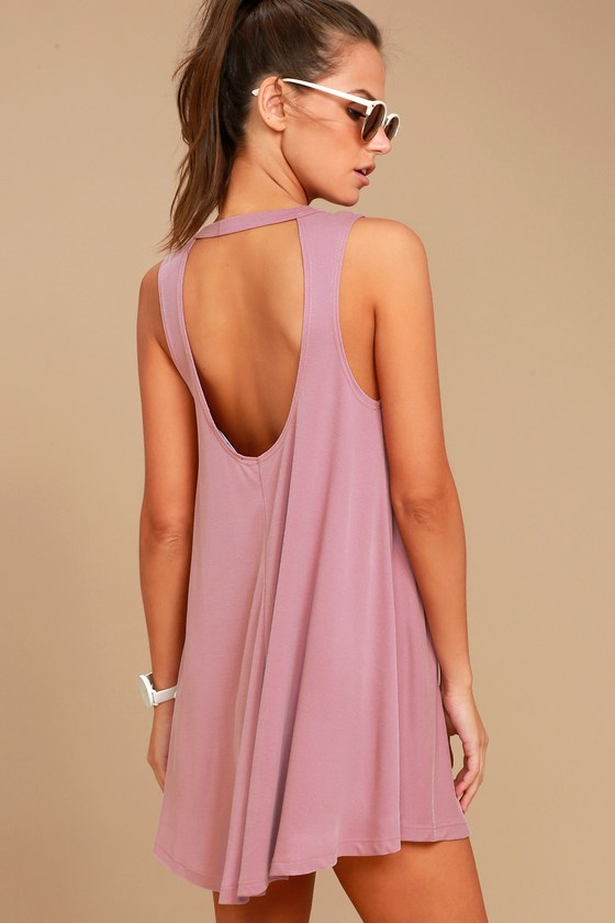 Cute Mauve Dress Swing Dress Sleeveless Dress Lulus Cute Mauve Dress Swing Dress Sleeveless Dress Lulus