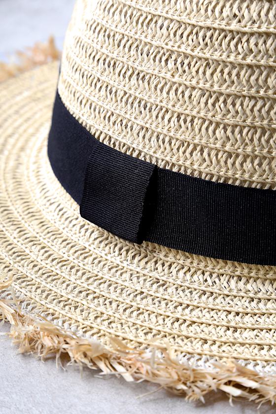Cute Straw Hat Beige Sun Hat Fedora Hat Straw Fedora