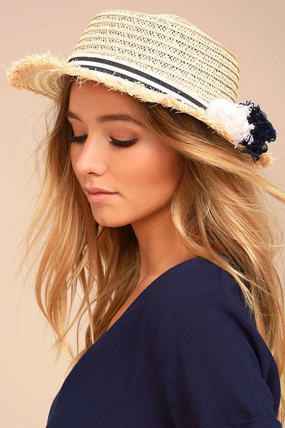 Yacht Club Beige Straw Hat 2