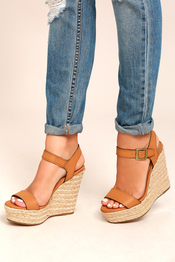 tan wedge espadrille sandals