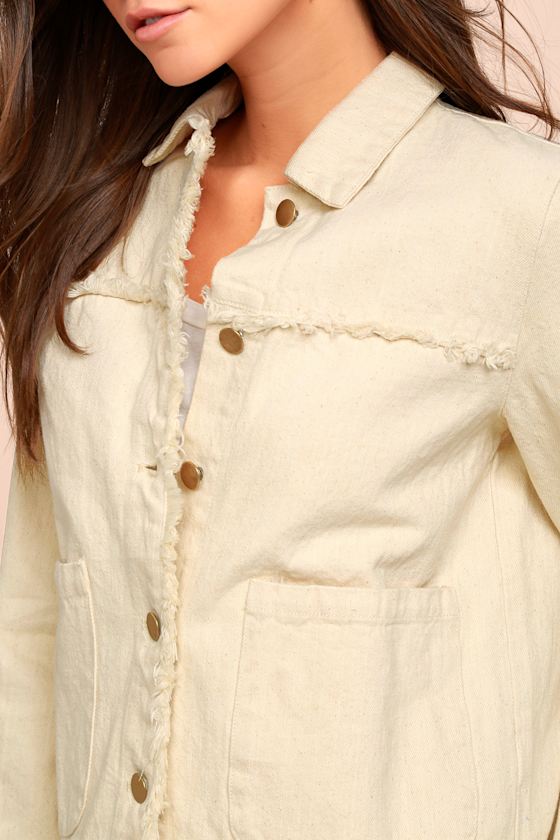 Cool Denim Jacket - Beige Denim Jacket - Beige Jacket - Lulus
