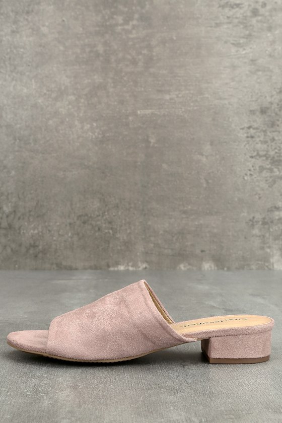 Dreama Rose Suede Mules 1