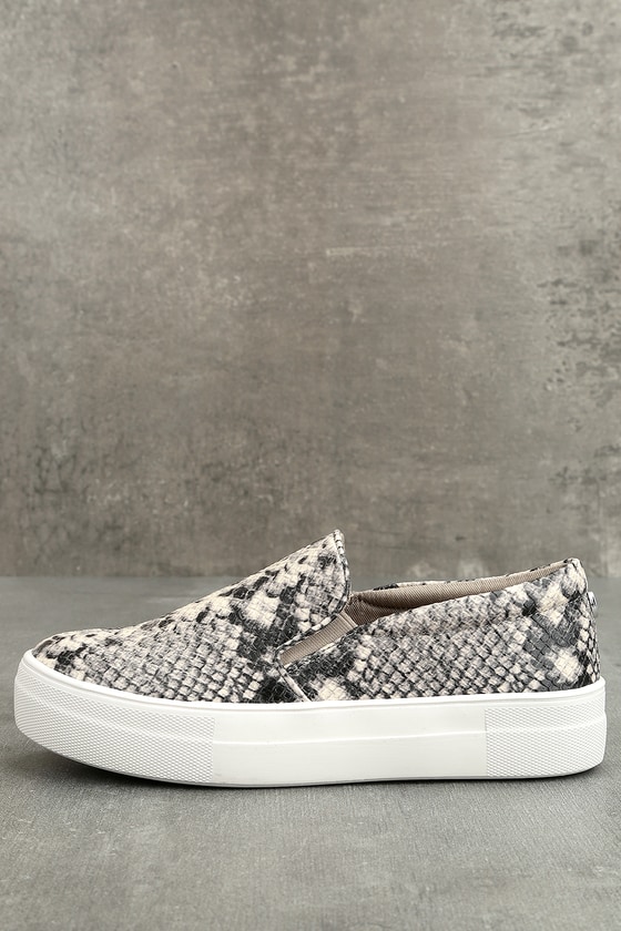 snake print slip on shoes cheap online