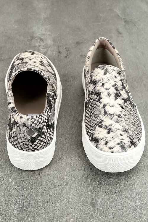 Steve Madden Gills Natural Snake Slip-On Sneakers