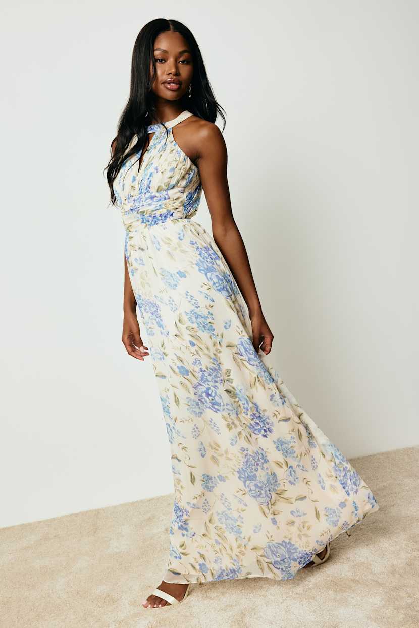 lulus evening dresses Rylee Satin Maxi Cocktail Dress in Teal at Nordstrom, Size X-Small Not Fitted the dress code said "fancy"