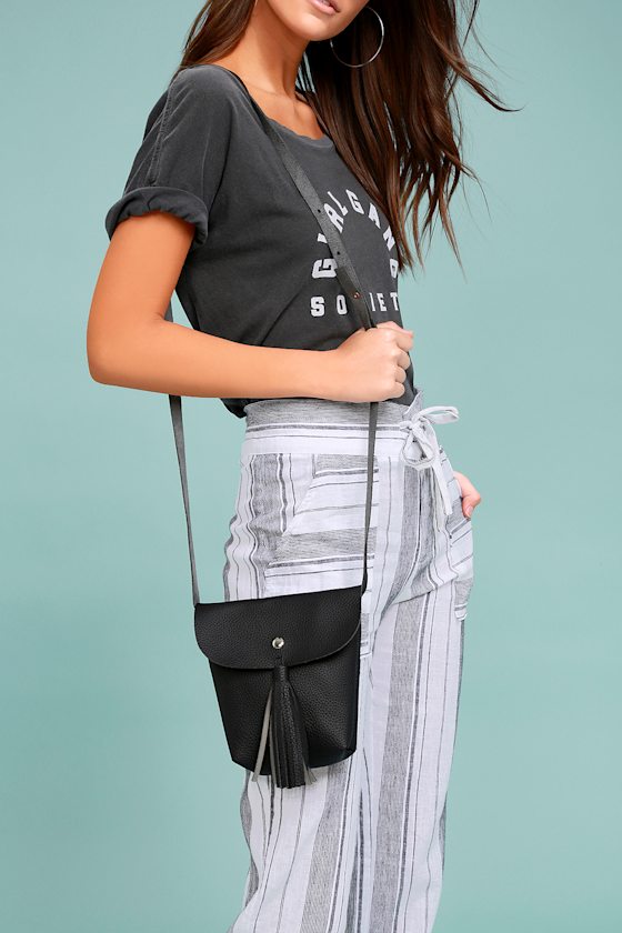 Trendy Mini Purse Crossbody Purse Black Purse Vegan Leather Purse