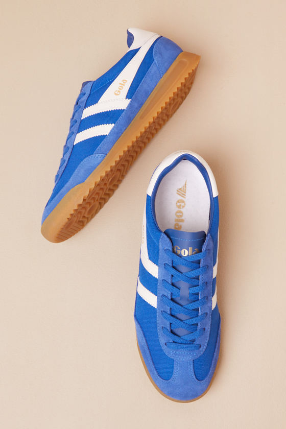 Tornado Sapphire Color Block Suede Leather Sneakers - thumbnail 4