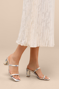 Tresa Baby Blue Floral Strappy High Heel Sandals 1
