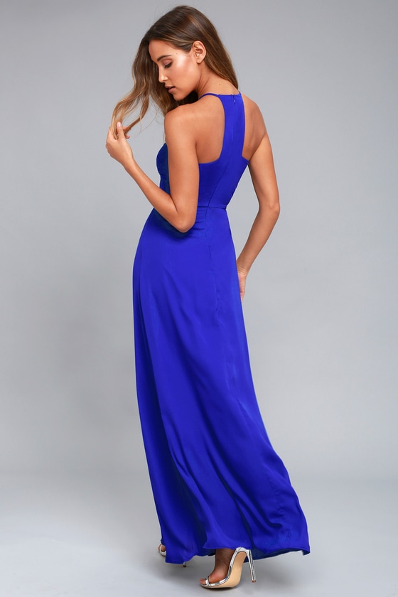 Lovely Royal Blue Dress - Maxi Dress - Gown - Formal Dress
