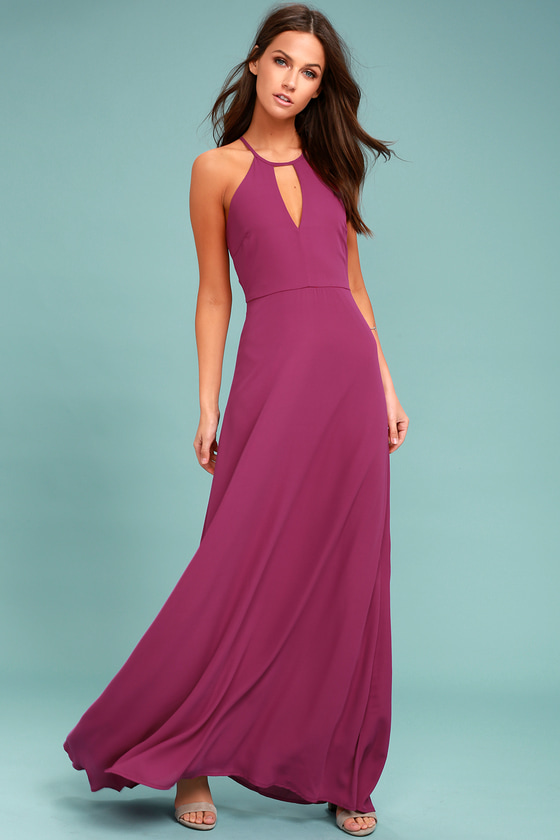 Beauty and Grace Magenta Maxi Dress