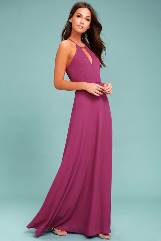 Beauty and Grace Magenta Maxi Dress 2