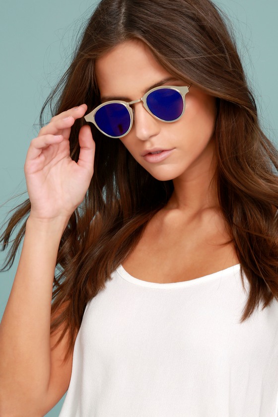 Spitfire Warp Sunglasses - Blue Sunglasses - Gold and Blue Sunglasses ...