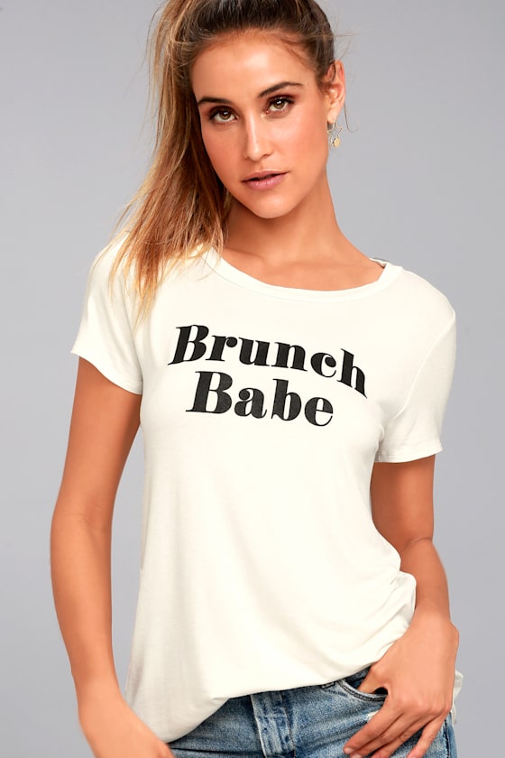 Brunch Babe White Tee 2
