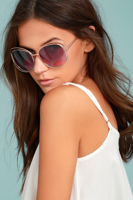 The Keys Gold and Pink Sunglasses 3