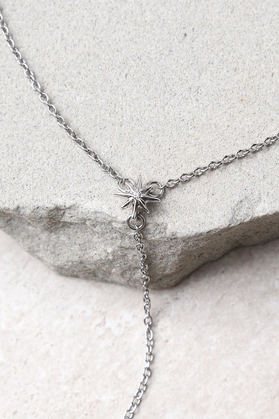 Watching for Comets Silver Drop Necklace