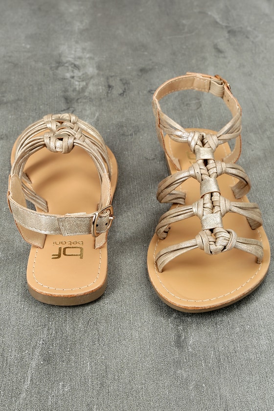 Chic Gold Sandals - Vegan Sandals - Metallic Sandals