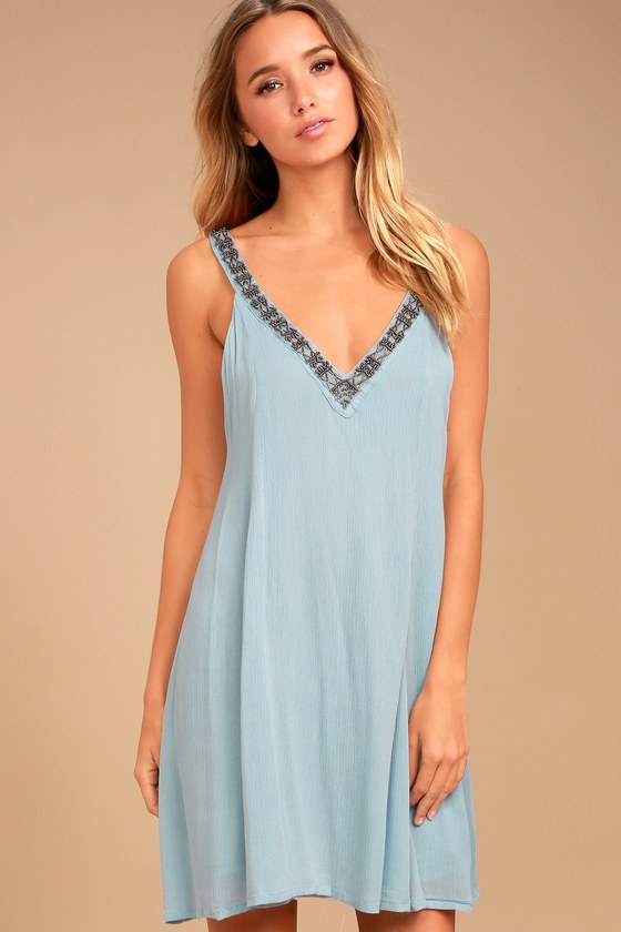 beaded swing dress