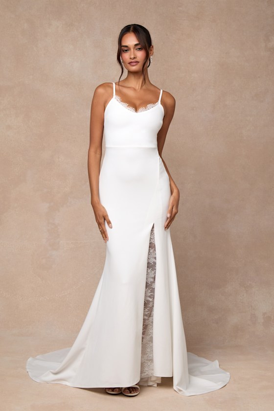 White Lace Mermaid Maxi Dress | Womens | Small (Available in XS) | 100% Polyester | Lulus White Lace Mermaid Maxi Dress | Womens | Small (Available in XS) | 100% Polyester | Lulus