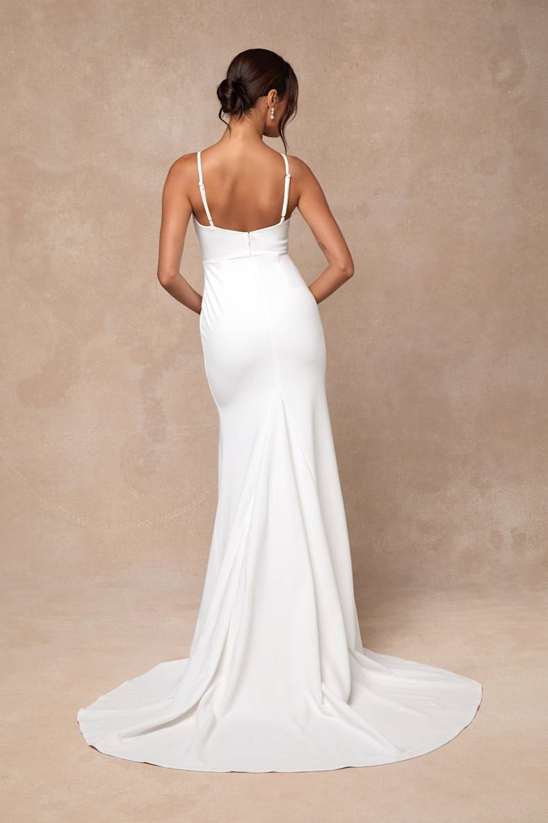 Esmeralda White Lace Mermaid Maxi Dress
