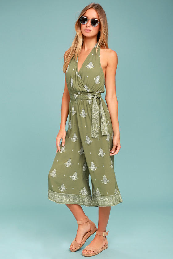 sage green jumpsuit