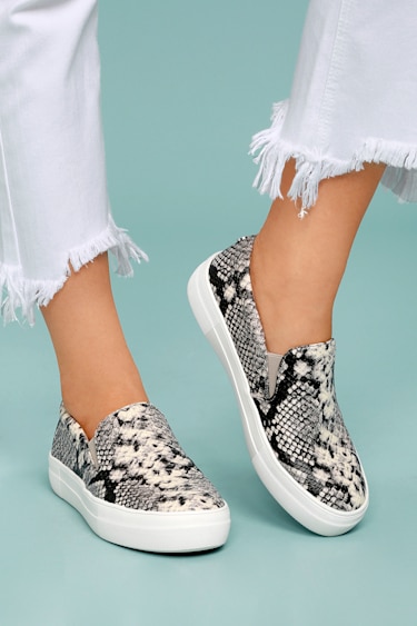 Steve Madden Gills Sneakers Snake Print Sneakers Flatform