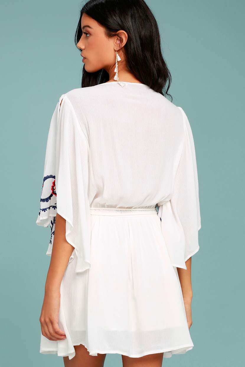 sachin and babi light blue dress Bronx and Banco Bronx & Banco Megan Embroidered Mini Dress-black main image 0