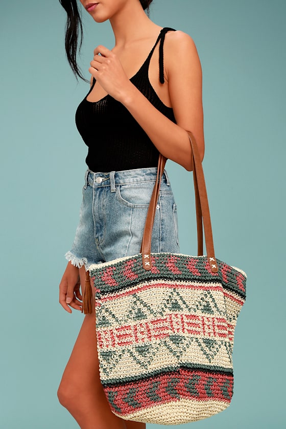Billabong East of Dover Beige Tote Bag 1
