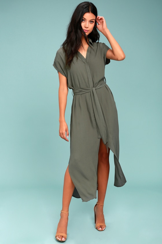 lulus green midi dress