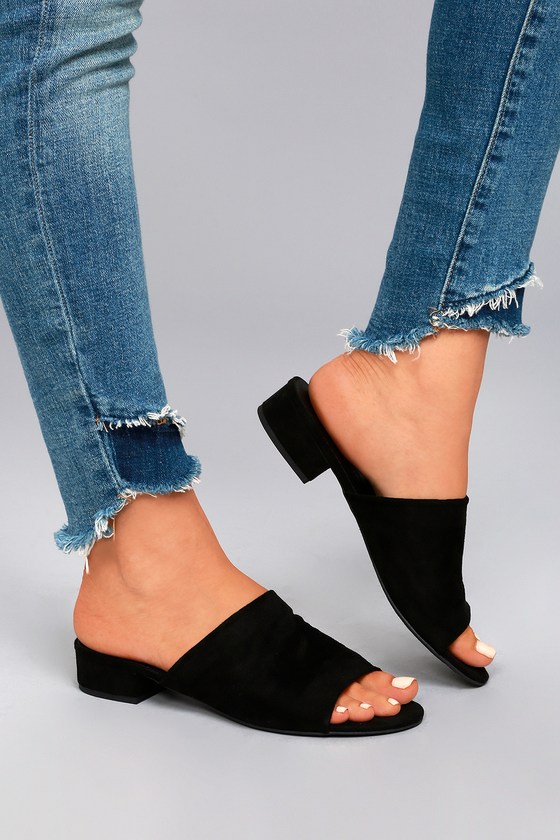 clear mules wedge