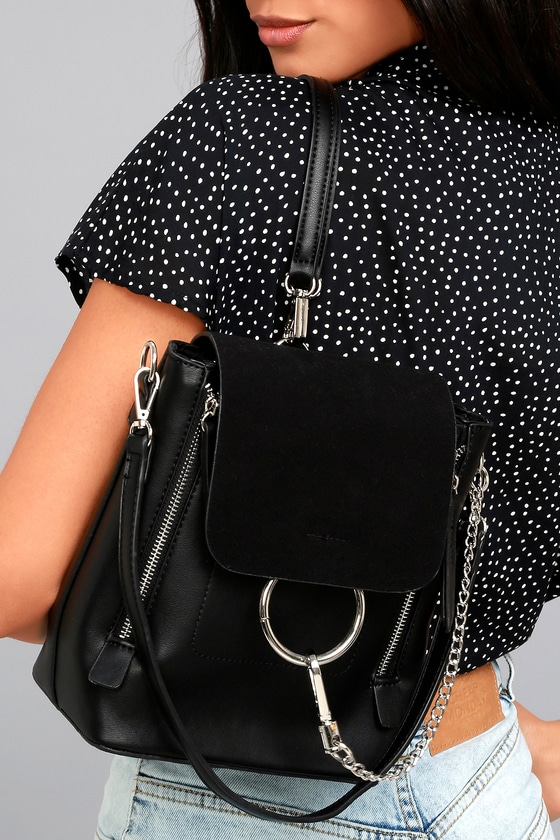 Cute Black Backpack - Black Vegan 