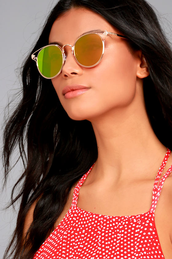pink and gold sunglasses
