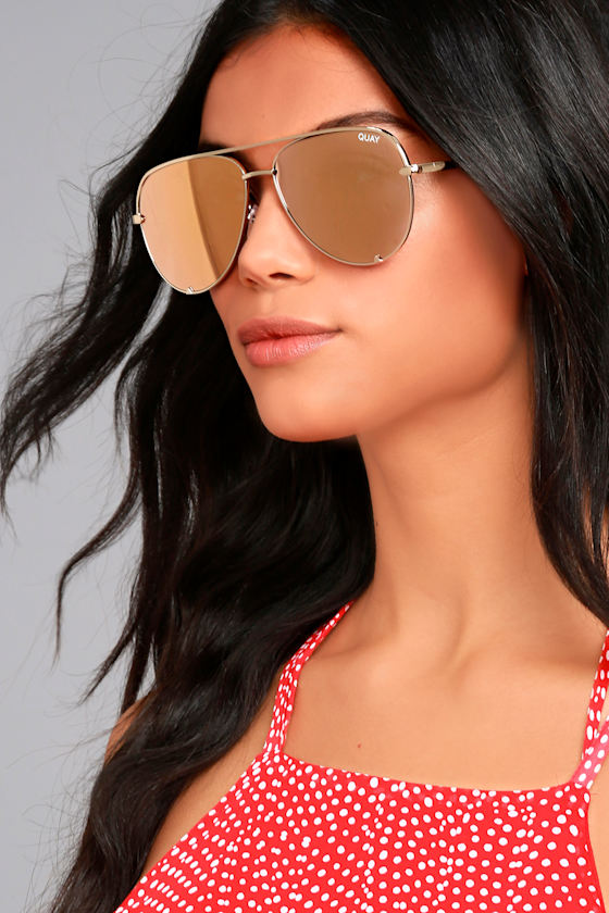 Quay High Key Gold and Yellow Mirrored Lenses 1