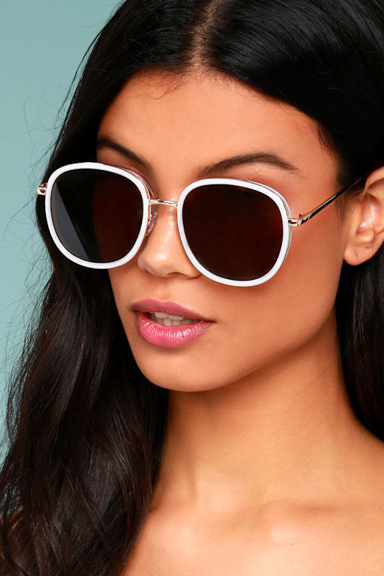 Disco Queen White and Black Sunglasses 3