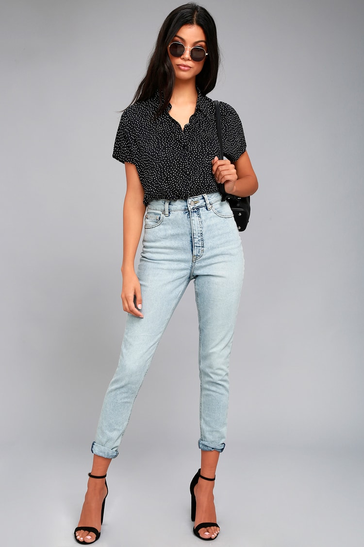 Cheap Monday - Light Wash Jeans High-Waisted Jeans - Lulus