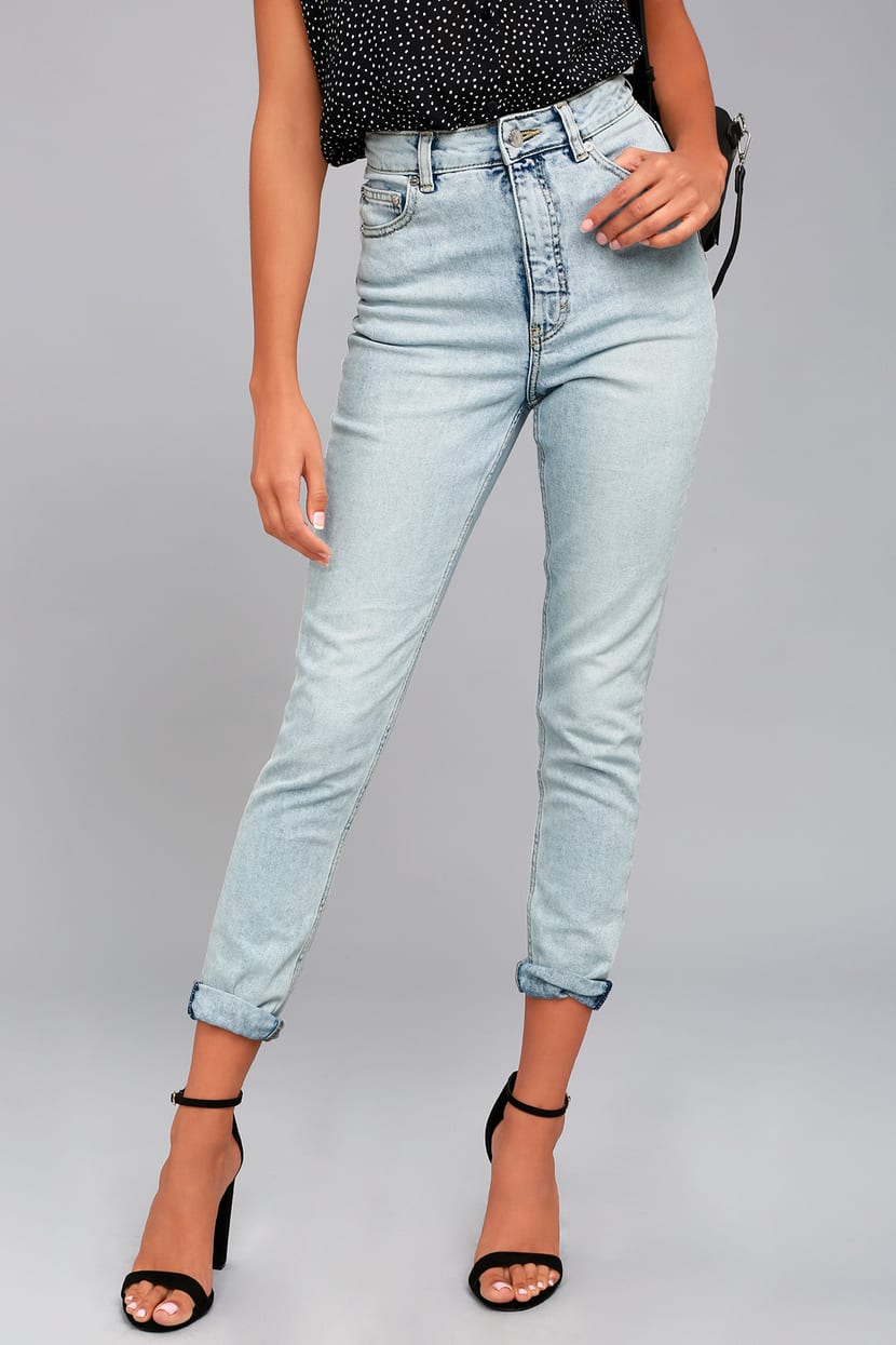 Cheap Monday Donna Jeans - Light Jeans - High-Waisted Jeans - Lulus